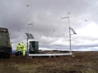 Hagglund BV206 at comms mast installation site - click to enlarge